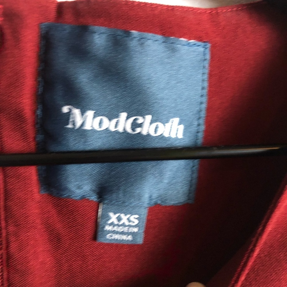 Modcloth Always Polished burgundy fit flare dress - Picture 4 of 5